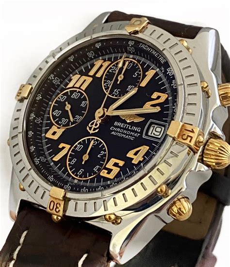 breitling b13350 leather band|Breitling Chronomat B13350 .